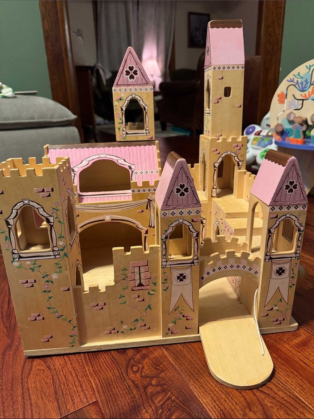 Melissa & Doug Wooden Folding Princess Castle